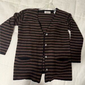 Striped Brown and Black Cardigan
